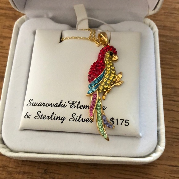 Swarovski Jewelry - Yellow Plated Swarovski Crystal Parrot Pendant